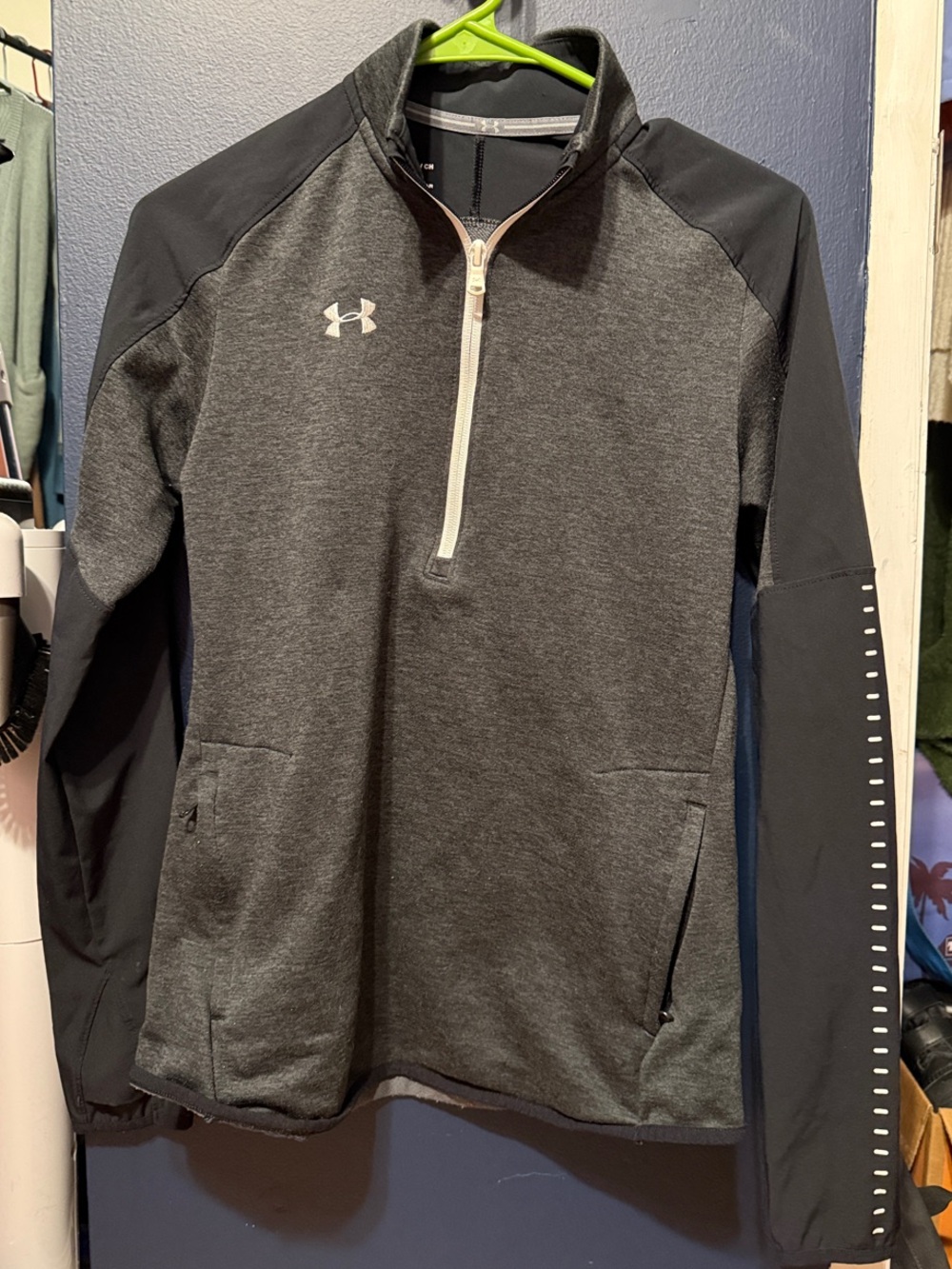 Under Armour Charcoal and Black Women's Quarter-Zip Pullover